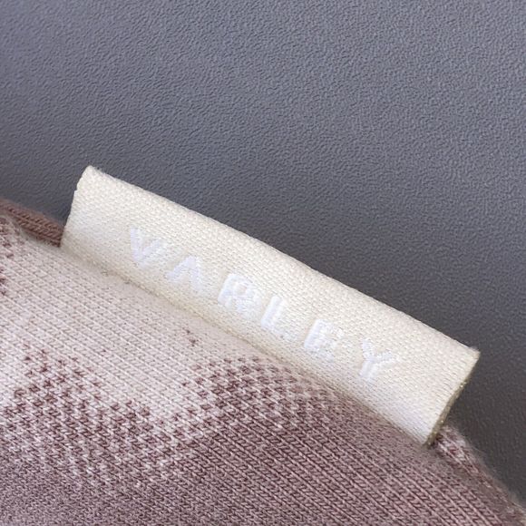 VARLEY Women Large Romero Sweat Taupe White Tie Dye Half Zip Pullover Sweatshirt - Picture 12 of 12